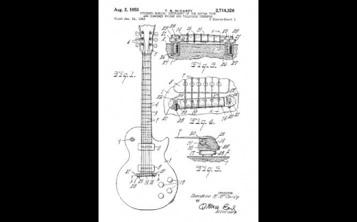 Les Paul Patent document 1955