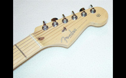 Fender 50th anniversary stratocaster headstock close up