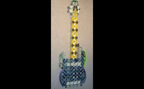 Bass guitar made from KNEX