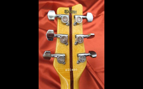 Daion Power Series Mark X electric guitar, headstock back close up