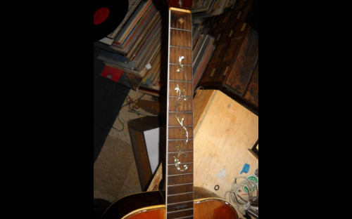 Oahu 69K deluxe jumbo acoustic guitar - fingerboard