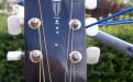 Tatra 9240 acoustic guitar from Czech Republic, headstock with CSHN decal