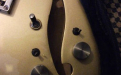Daion Headhunter electric guitar goldtop, controls