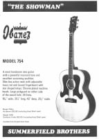 Ibanez 754M Jumbo acoustic guitar advert