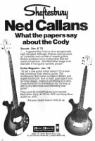 Shaftesbury Ned Callan bass and electric guitars