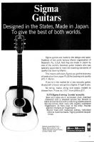 Sigma DR-7 acoustic guitar advert 1974