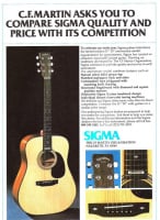 Sigma D-10 acoustic guitar advert 1980