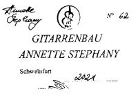 Annette Stephany classical guitar label