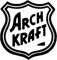 Arch Kraft guitar peghead logo