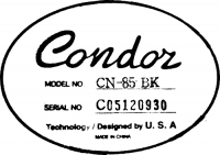 Condor acoustic guitar label