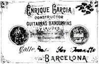 Enrique Garcia classical guitar label