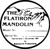 Flatiron mandolin label