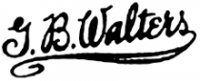 GB Walters guitar logo