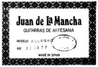 Juan de la Mancha guitar label