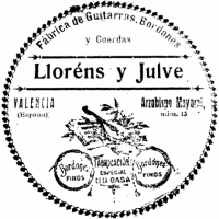 Lloréns y Julve guitar label 1915-1917