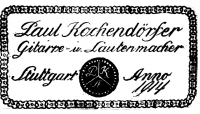 Paul Kochendorfer guitar label
