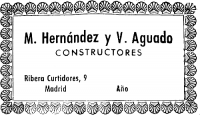 M Hernandez y V Aguado guitar label