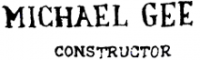 Michael Gee 1979 guitar label