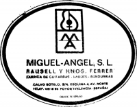 Miguel Angel S.L. guitar label