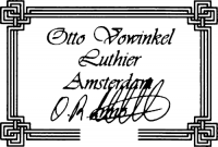 Otto Vowinkel classical guitar label