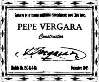 Pepe Vergara classical guitar label