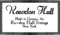 Rawdon Hall classical guitar label