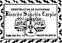 Ricardo Sanchis Carpio classical guitar label