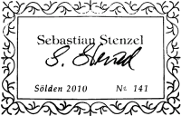 Sebastian Stenzel classical guitar label