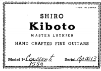 Shiro Kiboto guitar label