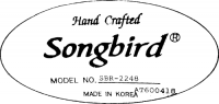 Songbird Guitar label