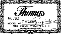 Thomas acoustic guitar label