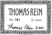 Thomas Rein classical guitar label