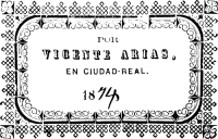 Vicente Arias 1874 classical guitar label