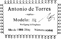 Wolfgang Jellinghaus classical guitar label