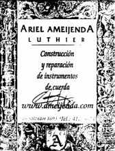 Ariel Ameijenda classical guitar label