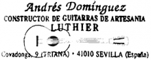 Andrés Dominguez guitar label