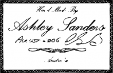 Ashley Sanders classical guitar label