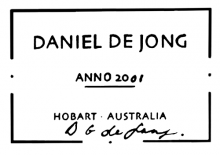 Daniel De Jong classical guitar label