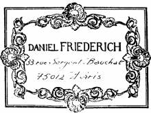 Daniel Friederich classical guitar label