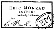 Eric Monrad guitar label