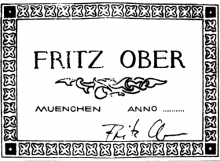 Fritz Ober classical guitar label