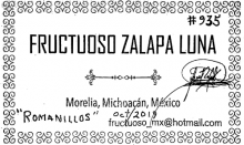 Fructuoso Zalapa Luna classical guitar label