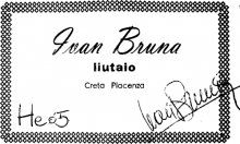 Ivan Bruna classical guitar label