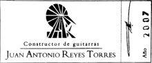Juan Antonio Reyes Torres classical guitar label