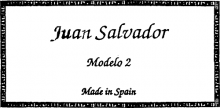 Juan Salvador classical guitar label