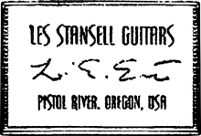 Les Stansell classical guitar label