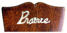 Prarie Guitar Logo on Peghead