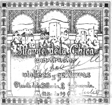 Manuel de la Chica guitar label