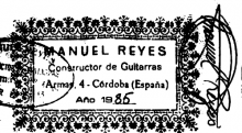 Manuel Reyes guitar label