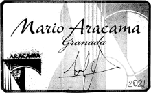 Mario Aracama classical guitar label